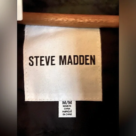 🏷️ BNWT STEVE MADDEN LONG BLACK WINTER COAT~MD~w/THUMB HOLES & POCKETS - Picture 8 of 13